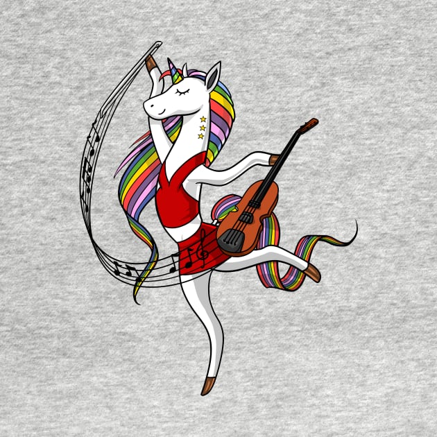 Unicorn Playing Violin by underheaven
